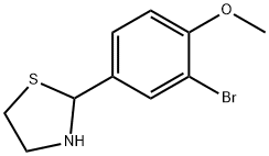 2-(3-溴-4-甲氧基苯基)噻唑烷 结构式