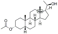 5-BETA-PREGNAN-3-ALPHA, 20-BETA-DIOL 3-ACETATE 结构式