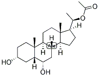 5-BETA-PREGNAN-3-ALPHA, 6-ALPHA, 20-BETA-TRIOL 20-ACETATE 结构式