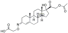 4-PREGNEN-17,21-DIOL-3,20-DIONE 21-ACETATE 3-O-CARBOXYMETHYLOXIME 结构式