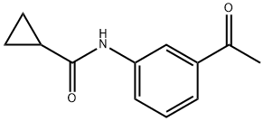N-(3-乙酰苯基)环丙酰胺 结构式