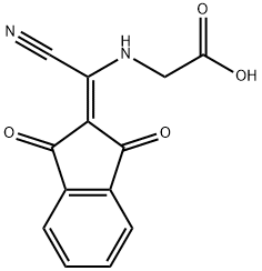 2-((氰基(3-羟基-1-氧代-1H-茚-2-基)亚甲基)氨基)乙酸 结构式