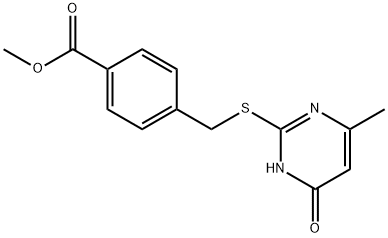 METHYL 4-([(4-HYDROXY-6-METHYLPYRIMIDIN-2-YL)THIO]METHYL)BENZOATE 结构式