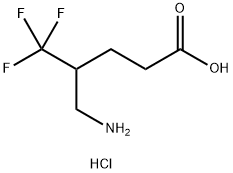 5-AMINO-4-(TRIFLUOROMETHYL)PENTANOIC ACID HYDROCHLORIDE 结构式