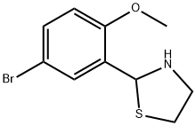 2-(5-BROMO-2-METHOXYPHENYL)-1,3-THIAZOLIDINE 结构式