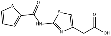 2-[2-(噻吩-2-酰胺基)-1,3-噻唑-4-基]乙酸 结构式