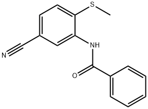 N-[5-CYANO-2-(METHYLSULFANYL)PHENYL]BENZENECARBOXAMIDE 结构式