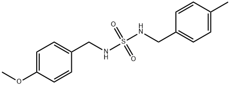 N-(4-METHOXYBENZYL)-N'-(4-METHYLBENZYL)SULFAMIDE 结构式