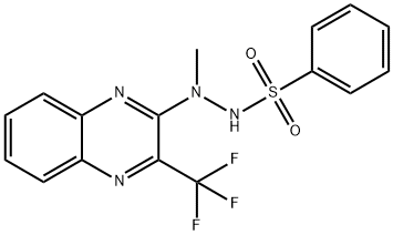 N'-METHYL-N'-[3-(TRIFLUOROMETHYL)-2-QUINOXALINYL]BENZENESULFONOHYDRAZIDE 结构式