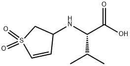 (1,1-二氧化-2,3-二氢噻吩-3-基)缬氨酸 结构式
