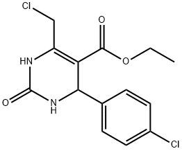 ETHYL 6-(CHLOROMETHYL)-4-(4-CHLOROPHENYL)-2-OXO-1,2,3,4-TETRAHYDROPYRIMIDINE-5-CARBOXYLATE 结构式