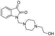 1-[4-(2-HYDROXY-ETHYL)-PIPERAZIN-1-YLMETHYL]-1H-INDOLE-2,3-DIONE 结构式