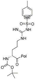 Boc-D-Arg(Tos)-pam resin 结构式