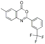 6-METHYL-2-[3-(TRIFLUOROMETHYL)PHENYL]-4H-3,1-BENZOXAZIN-4-ONE 结构式