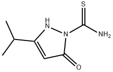 1-(AMINOTHIOXOMETHYL)-3-(ISOPROPYL)-3-PYRAZOLIN-5-ONE 结构式