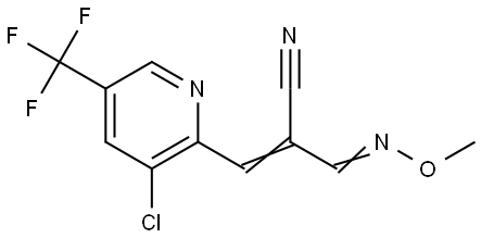 3-[3-Chloro-5-(trifluoromethyl)-2-pyridinyl]-2-[(methoxyimino)methyl]acrylonitrile 结构式