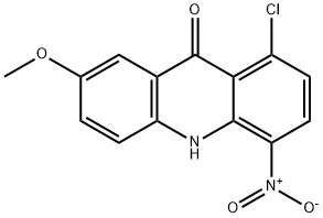 1-CHLORO-7-METHOXY-4-NITRO-9,10-DIHYDROACRIDIN-9-ONE 结构式