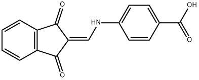 4-(((1,3-DIOXOINDAN-2-YLIDENE)METHYL)AMINO)BENZOIC ACID 结构式