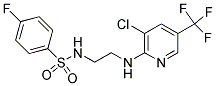 N-(2-((3-氯-5-(三氟甲基)吡啶-2-基)氨基)乙基)-4-氟苯磺酰胺 结构式