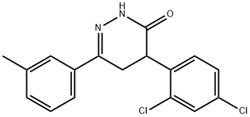 4-(2,4-Dichlorophenyl)-6-(3-methylphenyl)-4,5-dihydro-3(2H)-pyridazinone 结构式