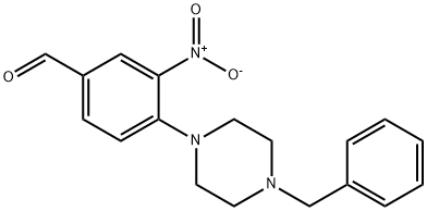 4-(4-苄基哌嗪-1-基)-3-硝基苯甲醛 结构式