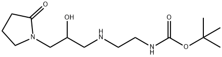 TERT-BUTYL N-(2-{[2-HYDROXY-3-(2-OXOTETRAHYDRO-1H-PYRROL-1-YL)PROPYL]AMINO}ETHYL)CARBAMATE 结构式