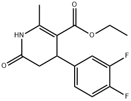 ETHYL 4-(3,4-DIFLUOROPHENYL)-2-METHYL-6-OXO-1,4,5,6-TETRAHYDRO-3-PYRIDINECARBOXYLATE 结构式