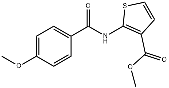 2-(4-甲氧基苯甲酰氨基)噻吩-3-羧酸甲酯 结构式