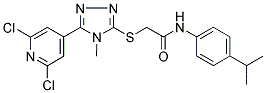 N1-(4-ISOPROPYLPHENYL)-2-([5-(2,6-DICHLORO-4-PYRIDYL)-4-METHYL-4H-1,2,4-TRIAZOL-3-YL]THIO)ACETAMIDE 结构式