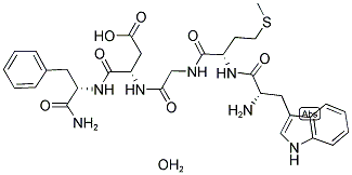 L-TRP-MET-GLY-ASP-PHE NH2.1 1/2H2O 结构式