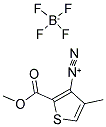 2-METHOXYCARBONYL-4-METHYLTHIOPHENE-3-DIAZONIUM TETRAFLUOROBORATE 结构式