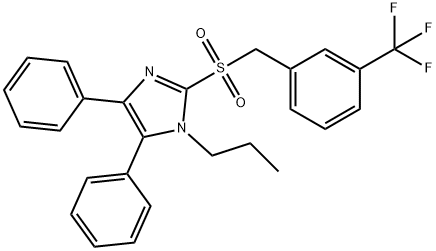 4,5-DIPHENYL-1-PROPYL-1H-IMIDAZOL-2-YL 3-(TRIFLUOROMETHYL)BENZYL SULFONE 结构式
