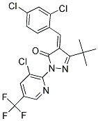 4-((2,4-DICHLOROPHENYL)METHYLENE)-3-(TERT-BUTYL)-1-(3-CHLORO-5-(TRIFLUOROMETHYL)(2-PYRIDYL))-2-PYRAZOLIN-5-ONE 结构式