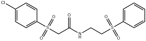 2-[(4-Chlorophenyl)sulfonyl]-N-[2-(phenylsulfonyl)ethyl]acetamide 结构式