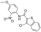 3-CHLORO-N-(4-METHOXY-2-NITROPHENYL)-1-BENZOTHIOPHENE-2-CARBOXAMIDE 结构式