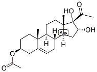 5-PREGNEN-3-BETA, 16-ALPHA, 17-TRIOL-20-ONE 3-ACETATE 结构式