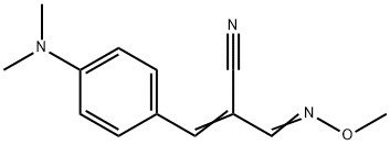 3-[4-(DIMETHYLAMINO)PHENYL]-2-[(METHOXYIMINO)METHYL]ACRYLONITRILE 结构式