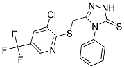 3-((3-CHLORO-5-(TRIFLUOROMETHYL)(2-PYRIDYLTHIO))METHYL)-4-PHENYL-1,2,4-TRIAZOLINE-5-THIONE 结构式