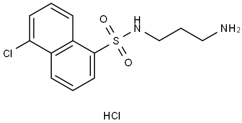 N-(3-AMINOPROPYL)-5-CHLORO-1-NAPHTHALENESULFONAMIDE, HYDROCHLORIDE 结构式