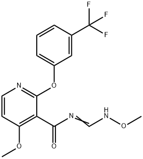 4-Methoxy-N-[(methoxyimino)methyl]-2-[3-(trifluoromethyl)phenoxy]nicotinamide 结构式
