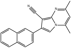 2,4-二甲基-7-(萘-2-基)吡咯并[1,2-A]嘧啶-8-甲腈 结构式