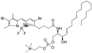 BODIPY(R) FL BR2C5-CERAMIDE 结构式