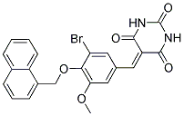 5-[3-Bromo-5-methoxy-4-(1-naphthylmethoxy)benzylidene]pyrimidine-2,4,6(1H,3H,5H)-trione 结构式