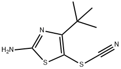 4-(叔丁基)-5-硫氰酸噻唑-2-胺 结构式