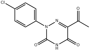 6-乙酰基-2-(4-氯苯基)-1,2,4-三嗪-3,5(2H,4H)-二酮 结构式