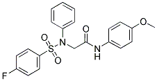 2-([(4-FLUOROPHENYL)SULFONYL]ANILINO)-N-(4-METHOXYPHENYL)ACETAMIDE 结构式