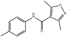 3,5-DIMETHYL-N-(4-METHYLPHENYL)-4-ISOXAZOLECARBOXAMIDE 结构式