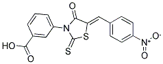 3-[(5Z)-5-(4-NITROBENZYLIDENE)-4-OXO-2-THIOXO-1,3-THIAZOLIDIN-3-YL]BENZOIC ACID 结构式