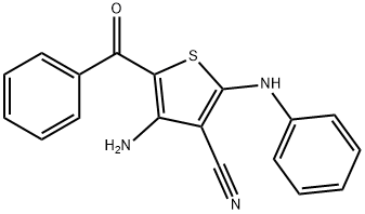 4-AMINO-2-ANILINO-5-BENZOYL-3-THIOPHENECARBONITRILE 结构式