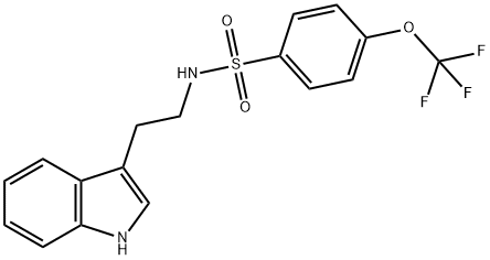 (2-INDOL-3-YLETHYL)((4-(TRIFLUOROMETHOXY)PHENYL)SULFONYL)AMINE 结构式